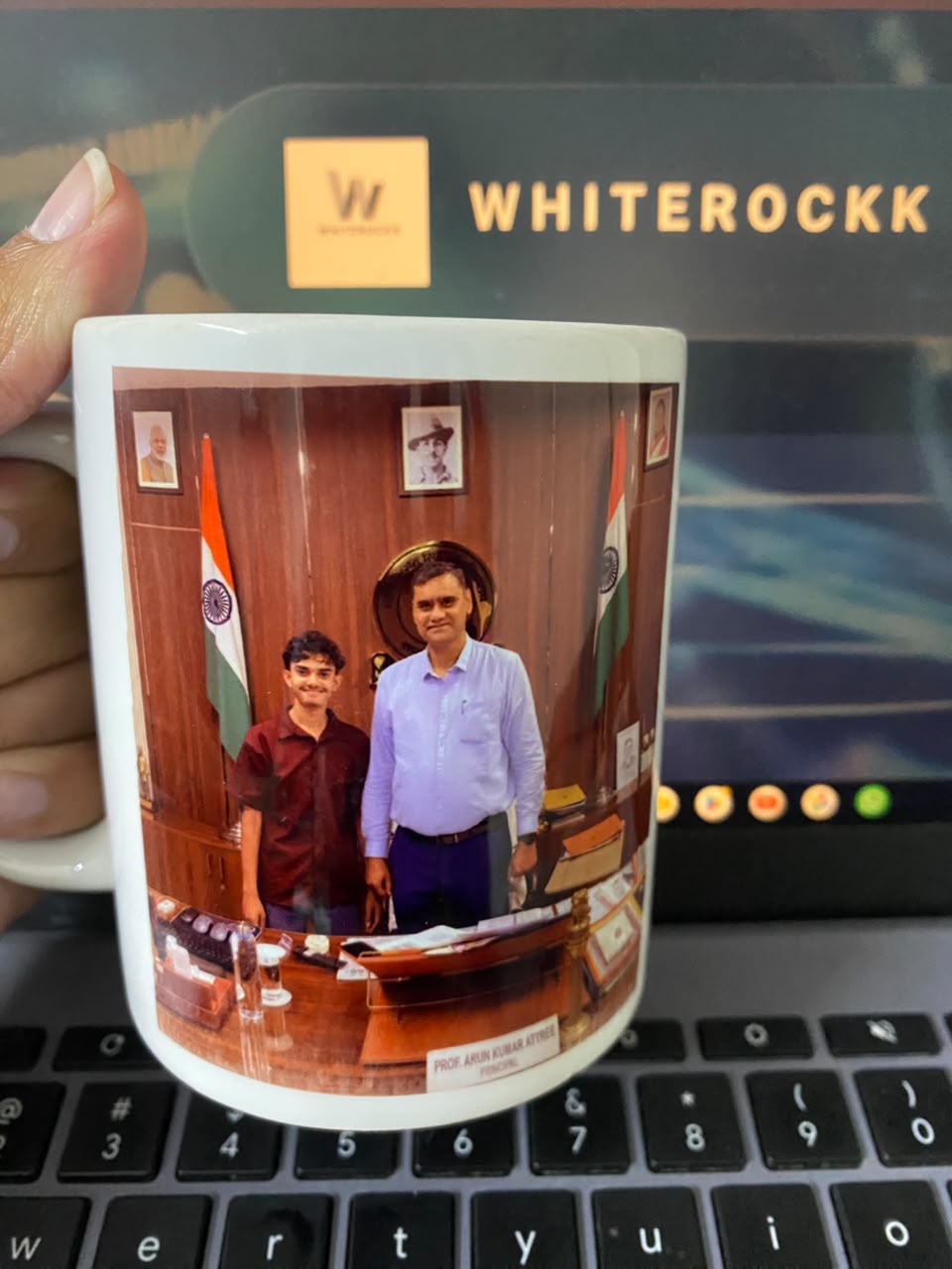 A custom printed photo mug made by PRYNT